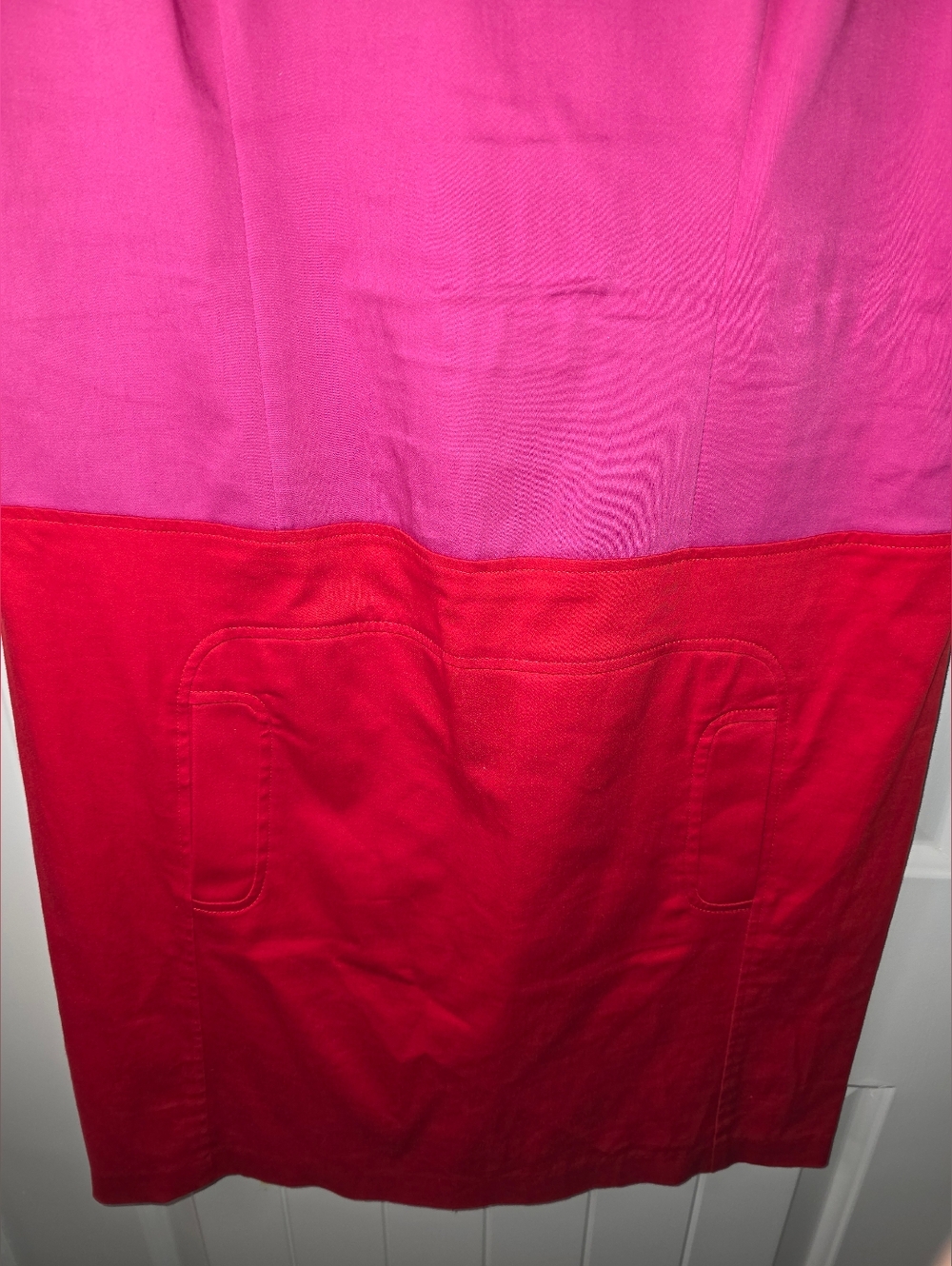 Laundry by Shelli Segal Pink & Red Colorblock Sheath Dress NWOT Size 6 ❤️ - Picture 2 of 4